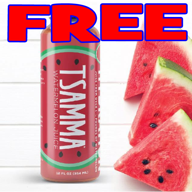 FREE Tsamma Watermelon Juice!  4/24/17 ONLY!