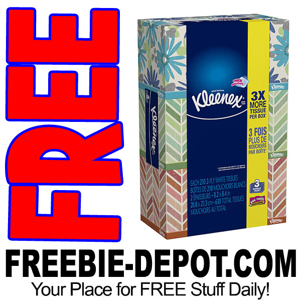 FREE Kleenex Tissues 3-Pack from Kmart – Exp 5/27/17