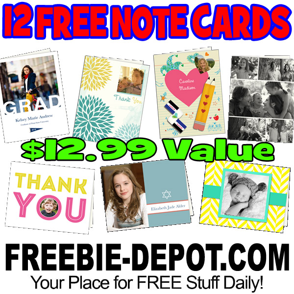 12 FREE Custom Folded Note Cards – Exp 7/28/17