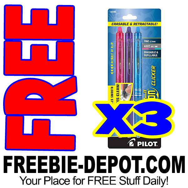 3 FREE Packs of Pilot FriXion Pens from Office Depot – FREE Shipping – Exp 6/17/17