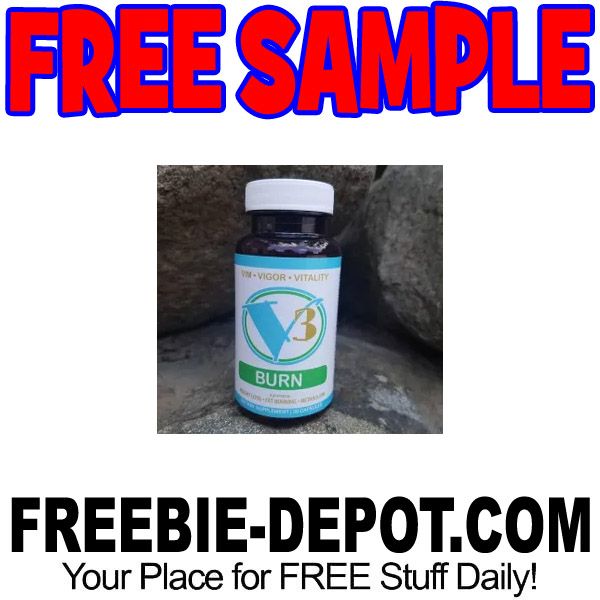 FREE SAMPLE – V3 BURN, Energy and Natural Fat Burn Supplement