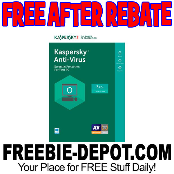 FREE AFTER REBATE – Kaspersky Anti-Virus 2017 – Exp 8/17/17
