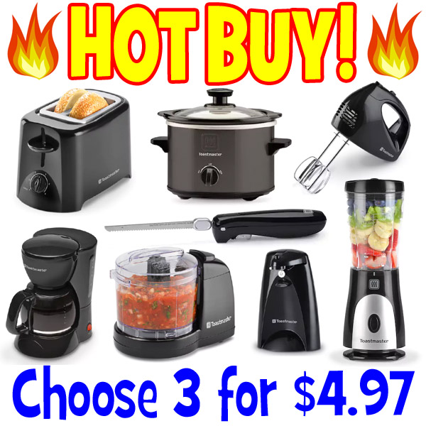HOT BUY >>> 3 Toastmaster Appliances for JUST $4.97 at Kohl’s through 10/1/17