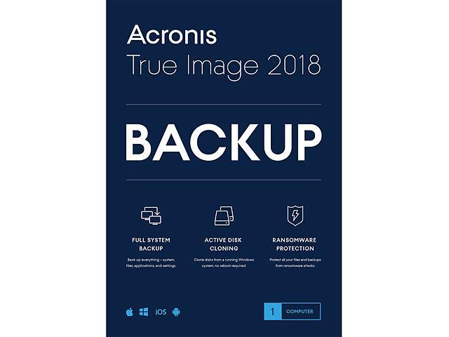 FREE AFTER REBATE – Acronis True Image 2018 Backup Software – $50 Value – Exp 9/30/18