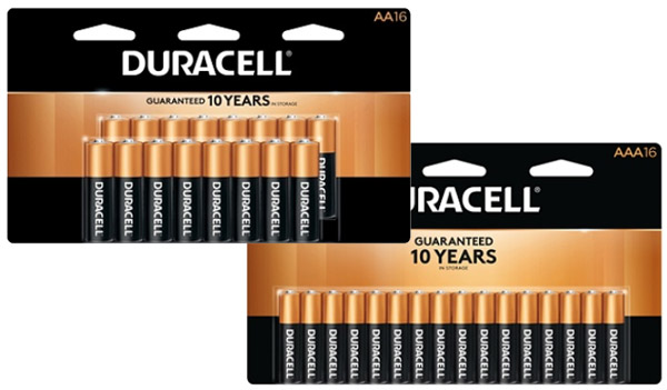 FREE AA or AAA Duracell Batteries from Office Depot – Two 16-Packs – Exp 10/27/18