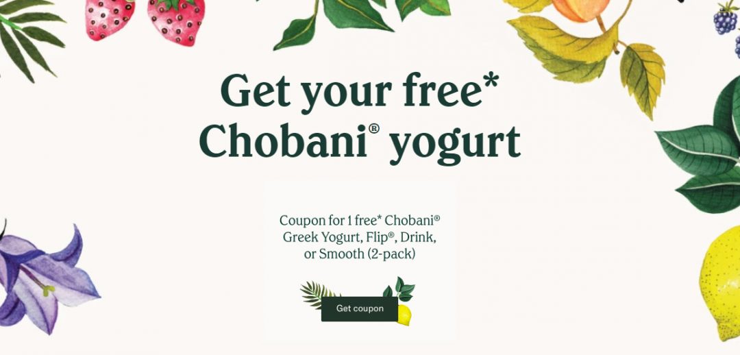 FREE Chobani Yogurt or Drink – Ends 3/25/18 | Freebie Depot