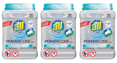 FREE All PowerCore Pacs Super Concentrated Laundry Detergent, 50 count from Walmart – $9 Value – Exp 10/10/18