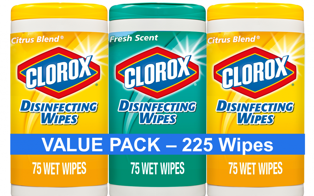 FREE 3-Pack Clorox Cleaning Wipes!  $10.00 Value Exp 1/12/20