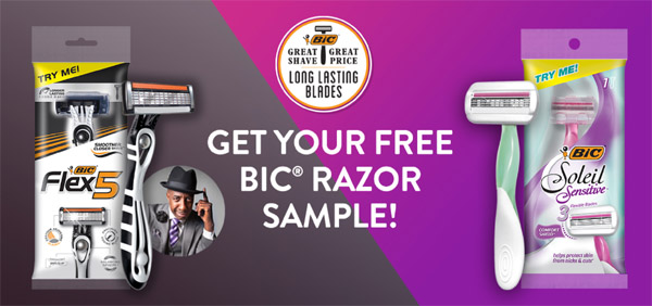 Get Your FREE BIC Razor Sample – Men’s or Women’s