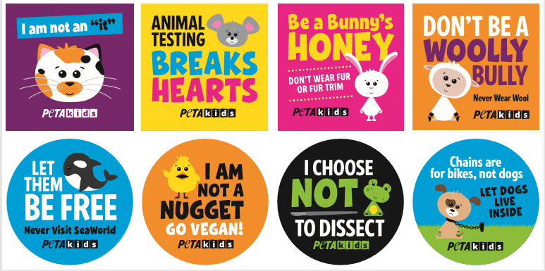 FREE PETA Kids Sticker Set