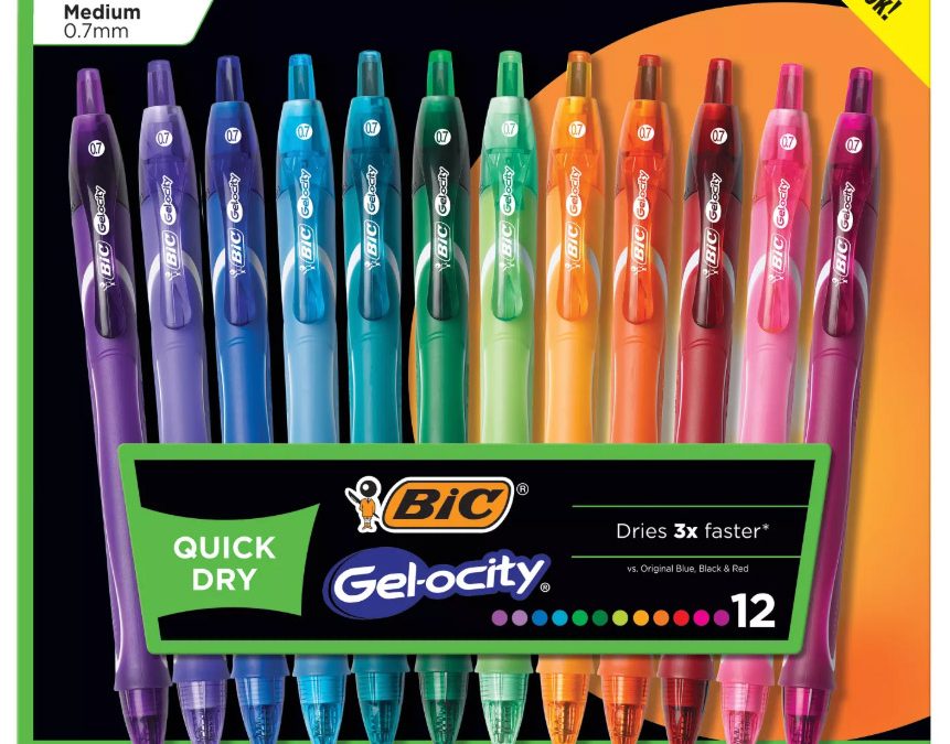 BACK-TO-SCHOOL FREEBIE >>>>> BIC Gel-ocity Gel Pens – LIMIT 2 – $16 Value Each – Exp 9/7/19