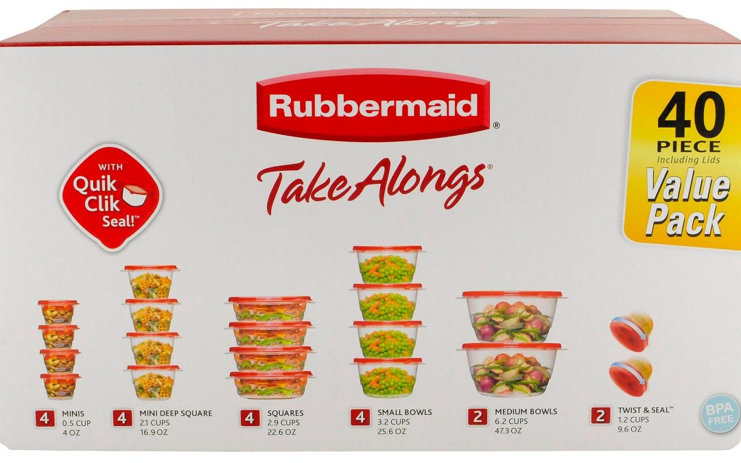 Snag a 40-Piece Box Of Rubbermaid Storage Containers for FREE from Walmart – $10 Value!!!! Exp 10/13/19