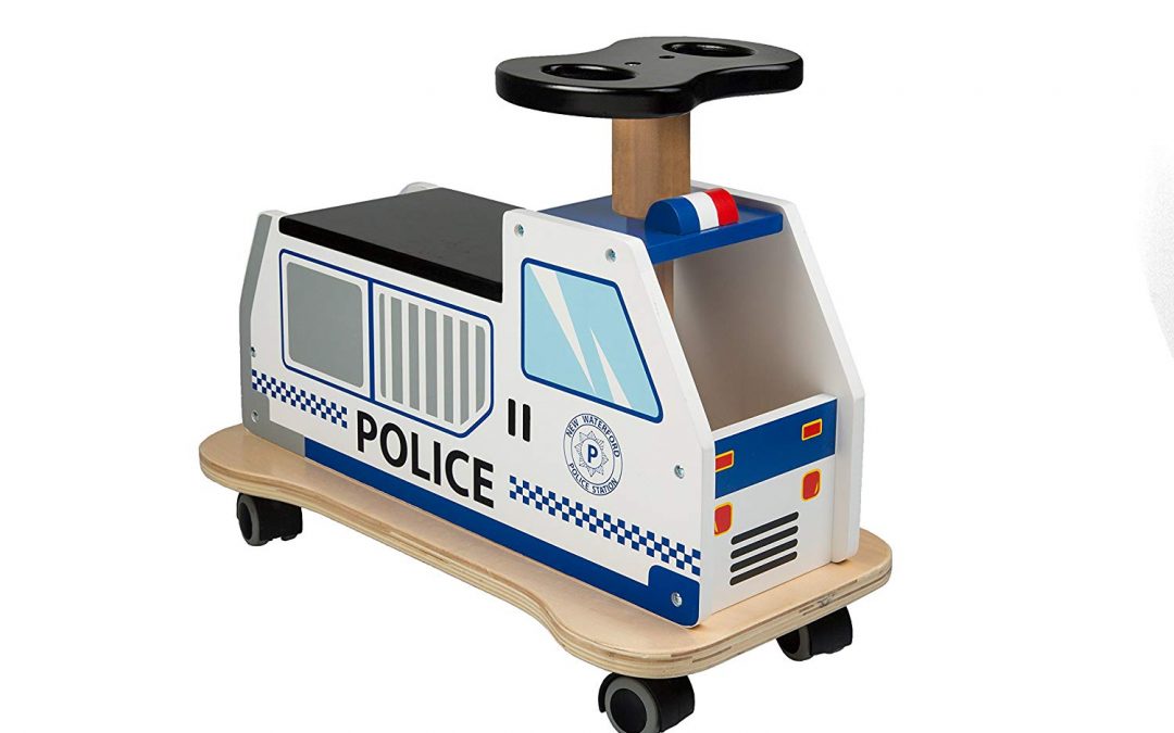 Svan Ride On Police Car Solid Wood ONLY $24.99