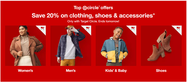 Take 20% OFF Clothing, Shoes & Accessories At Target ONLY Thru 10/14/19