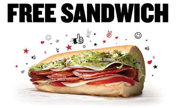 Enjoy a FREE Sandwich @ Jimmy John’s!