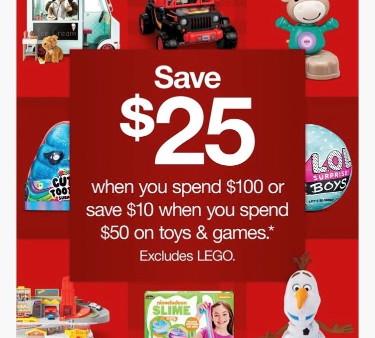 HOT DEAL >>> $25 OFF $100 Toys @ Target.com