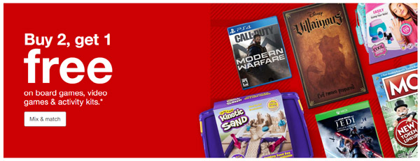 12/7/19 ONLY >>>>> B2G1 FREE Video Games @ Target – Up to $59.99