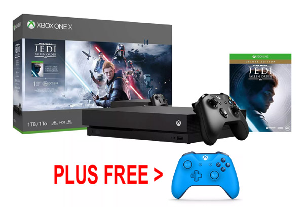$343+ OFF Xbox One X 1 TB Bundle + Another FREE Controller! NOW ONLY $332.49 Total Value $676.46