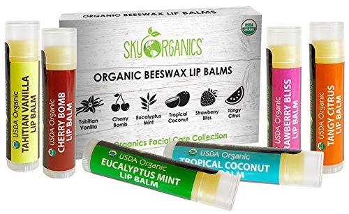 6-Pack Organic Lip Balm by Sky Organics ONLY