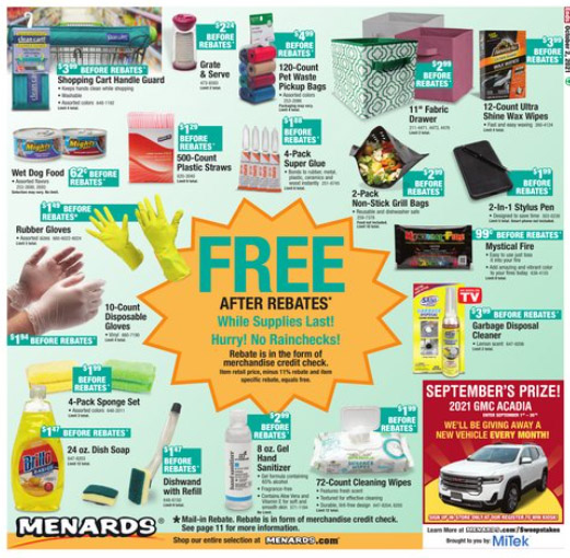 Get a Cart Full of FREE Stuff at Menards!  Really, There Are So Many FREEbies That You CAN Fill Up a Cart!