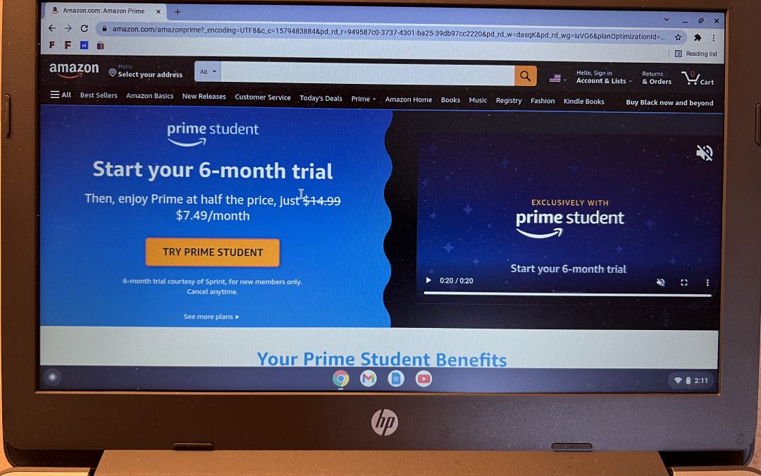 FREE Amazon Student Prime Membership – FREE Amazon Shipping – FREE College Student Benefits from Amazon.com