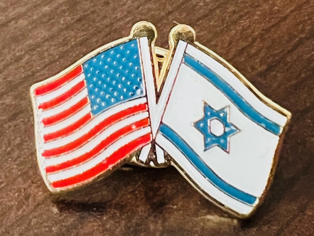 FREE America & Israel Solidarity Pin