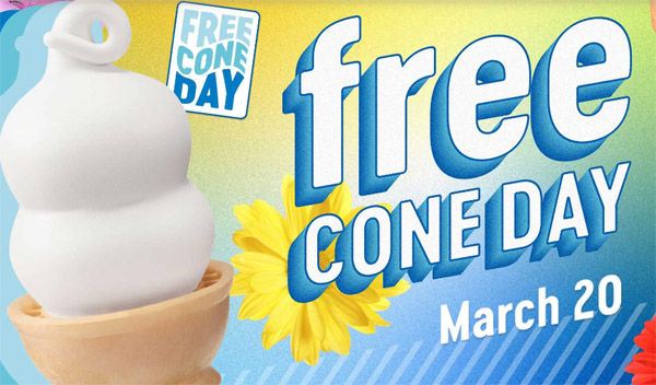 FREE Cone Day @ Dairy Queen – March 20