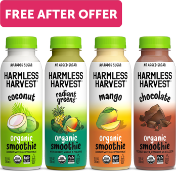 FREE AFTER CASHBACK REBATE Harmless Harvest Organic Smoothies