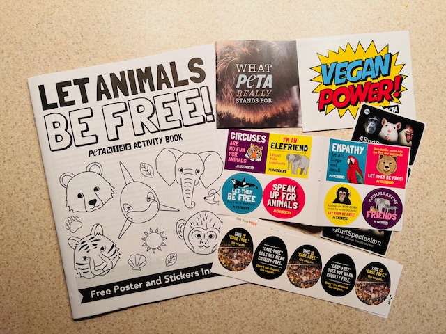 FREE PETA Kids Activity Book and Stickers