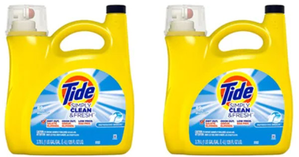 TWO FREE GIANT Tide Detergents! 178 Loads of Laundry Worth!