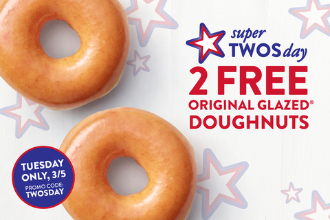 TWO FREE Doughnuts @ Krispy Kreme – March 5 ONLY!