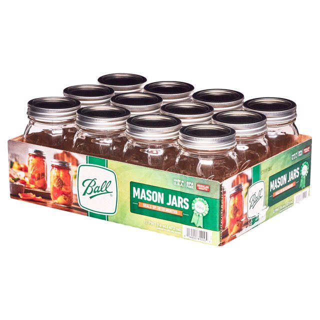 FREE 12 Count of Ball Mason Jars from Walmart! $13 Value!