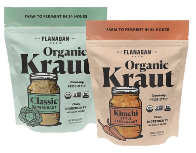 FREE Flanagan Farm Organic Kraut or Kimchi