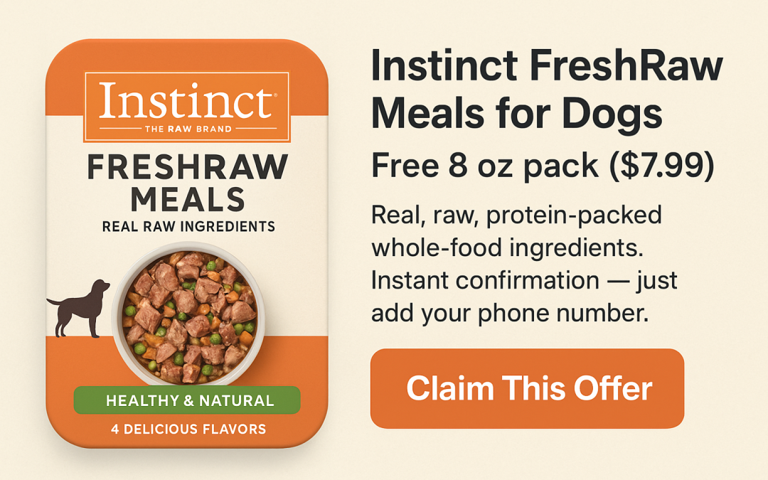 FREE Instinct FreshRaw Meals for Dogs — Free 8 oz Pack | Claim Now