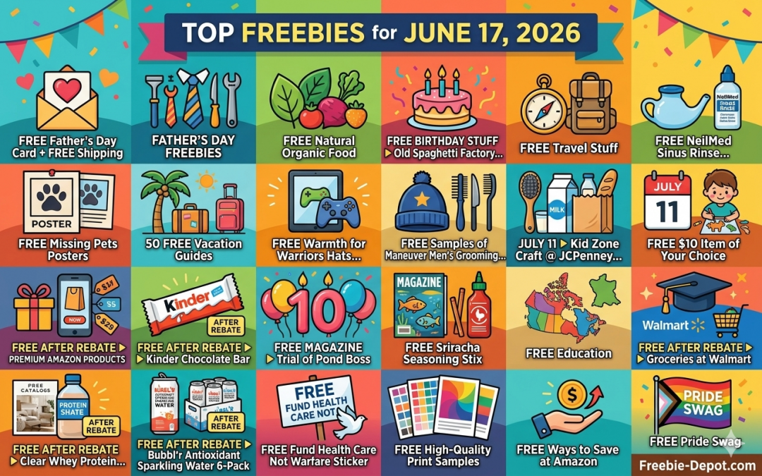 Top Freebies for June 17, 2026