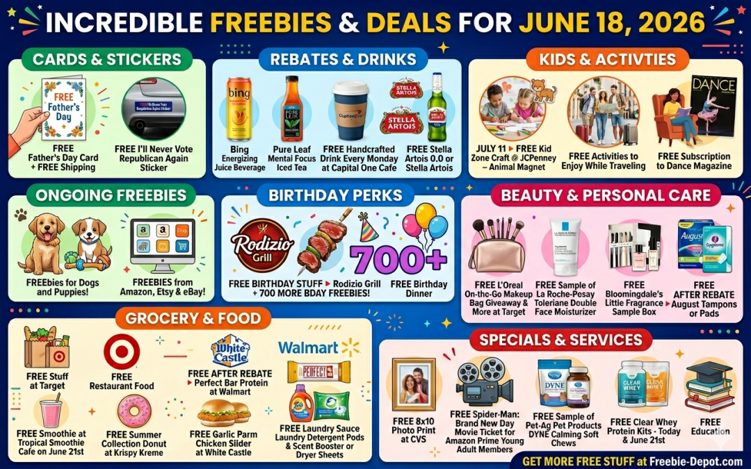 Top Freebies for June 18, 2026