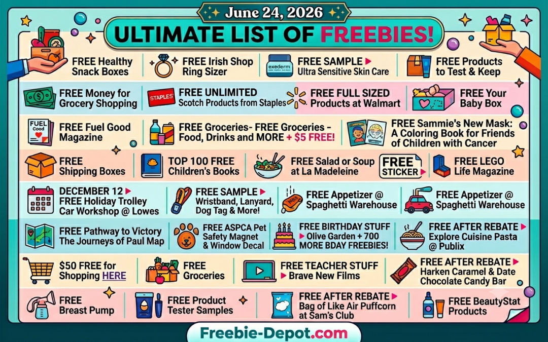 Top Freebies for June 24, 2026