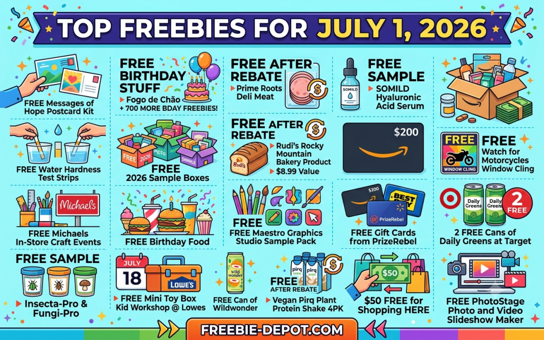 Top Freebies for July 1, 2026