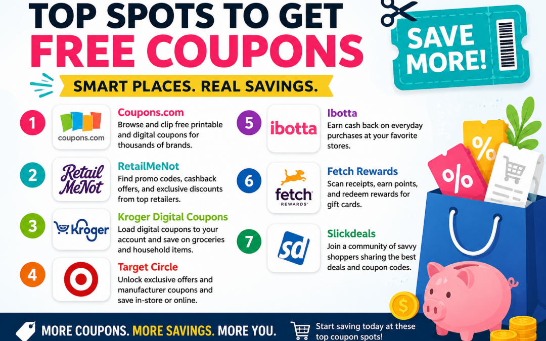Top Places to Find FREE Coupons and Save Big!