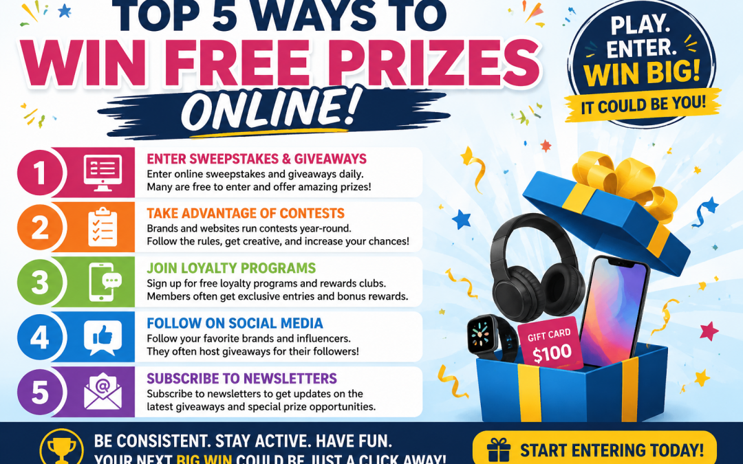 Top 5 Ways to Win FREE Prizes Online