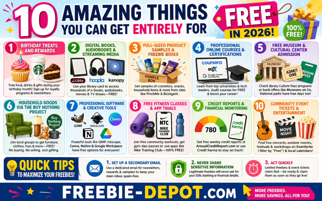 10 Amazing Things You Can Get Entirely for FREE in 2026