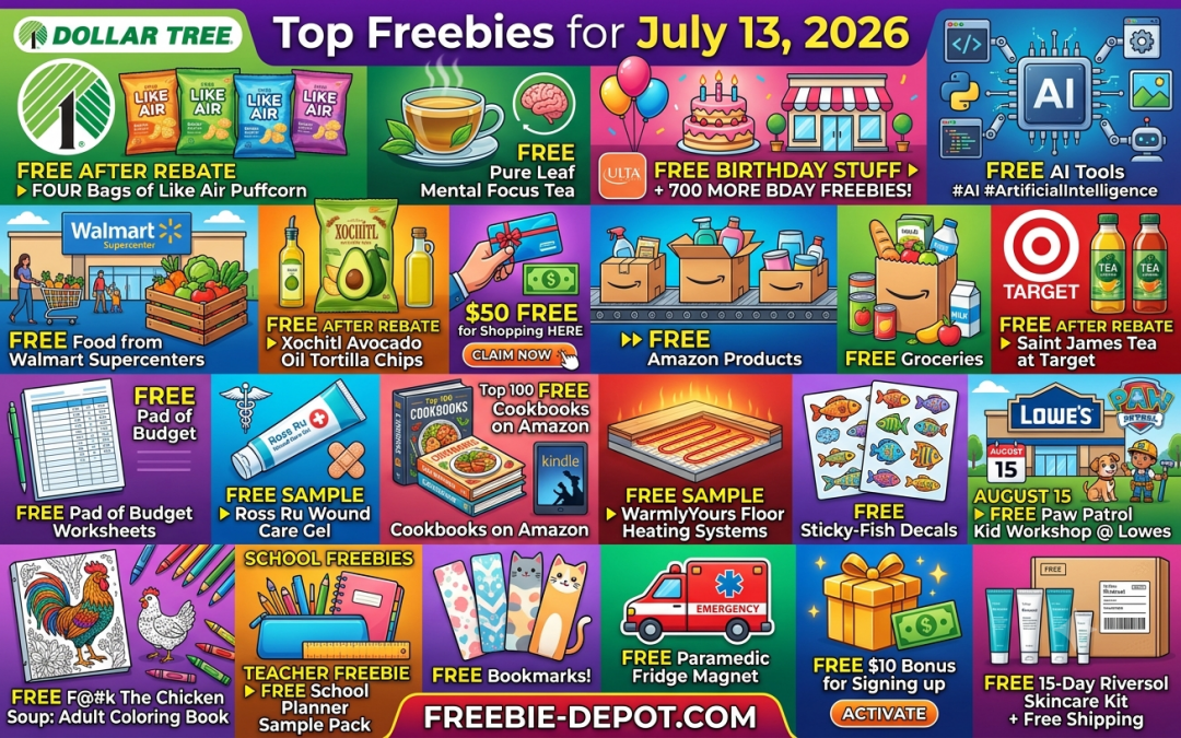 Top Freebies for July 13, 2026