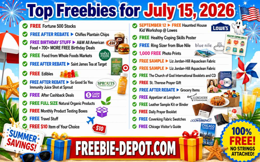 Top Freebies for July 15, 2026
