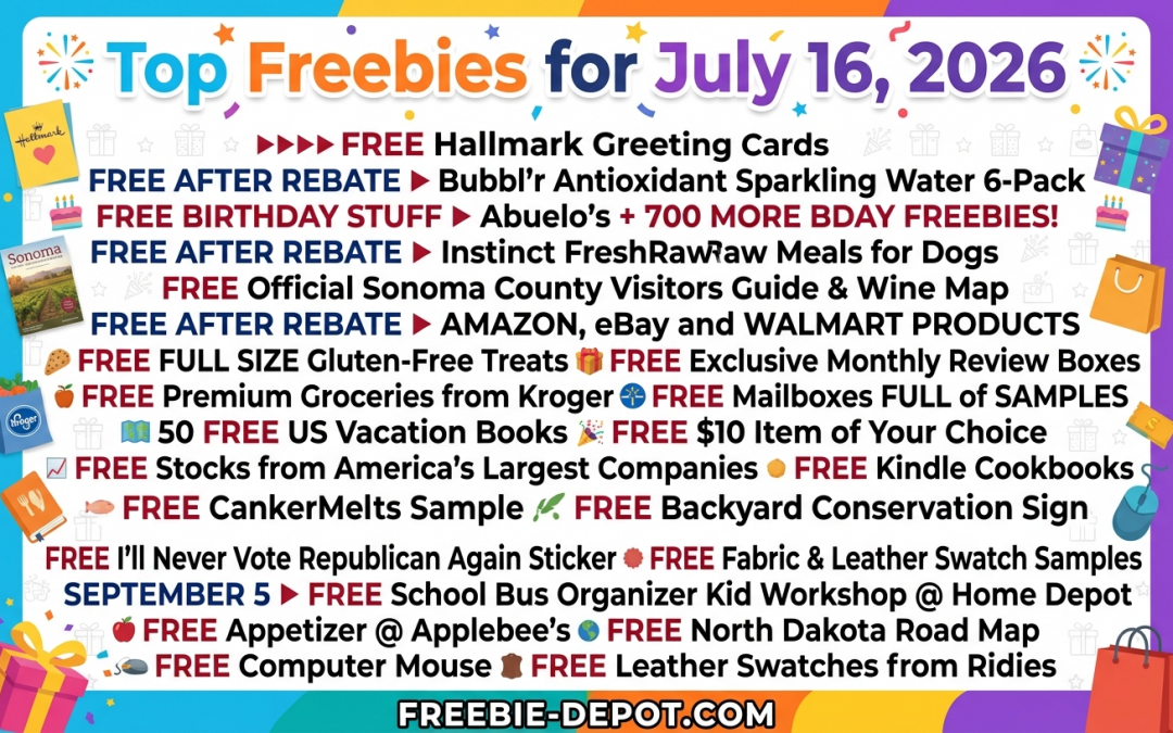 Top Freebies for July 16, 2026