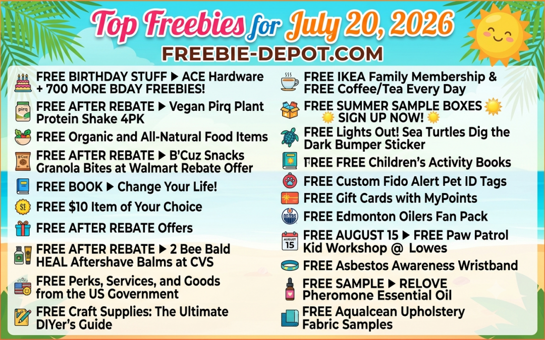 Top Freebies for July 20, 2026