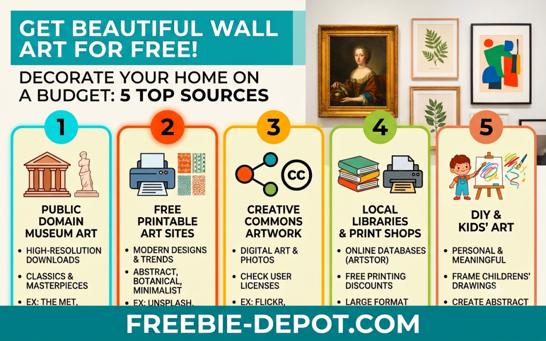 Where to Find FREE Artwork to Decorate Your Home