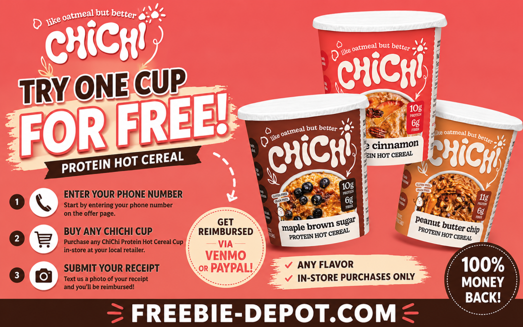 FREE ChiChi Protein Hot Cereal Cup – 100% FREE After Rebate via Venmo or PayPal