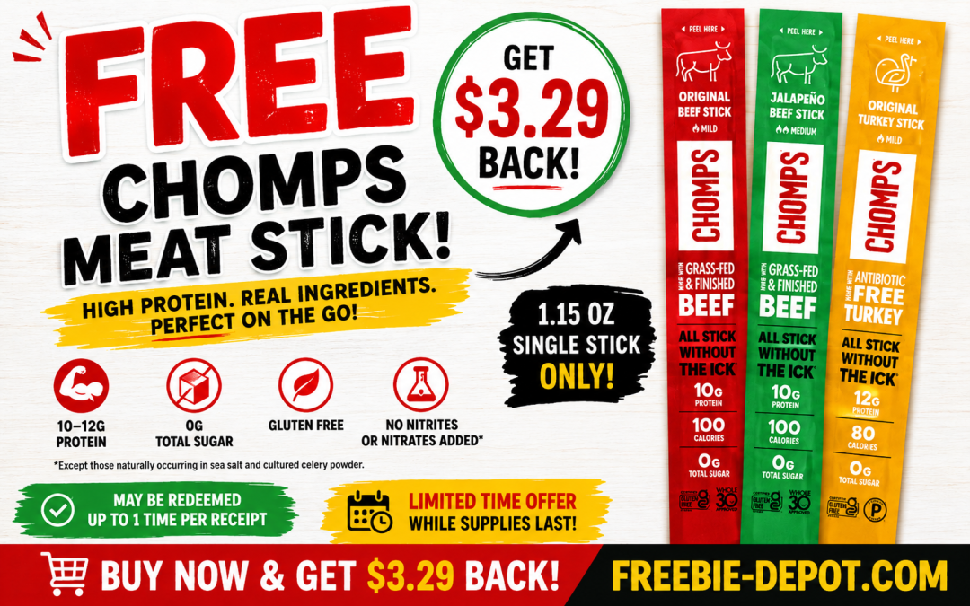 FREE Chomps Meat Stick After Cash Back – Get $3.29 Back!