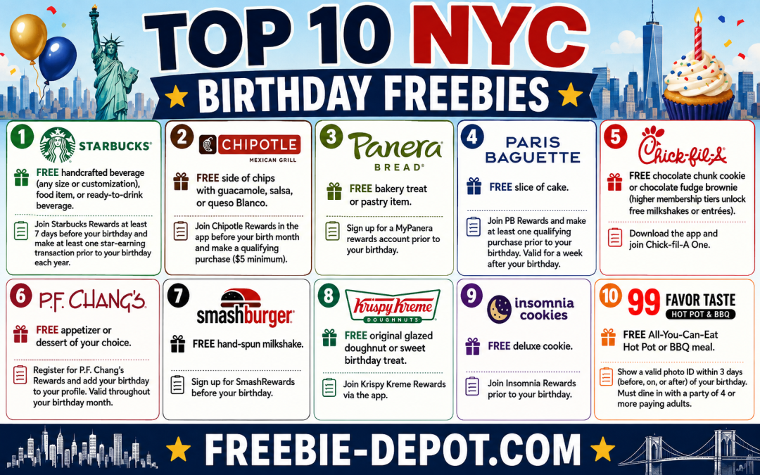 Top 10 NYC Birthday Freebies: Get FREE Food & Drinks in New York City