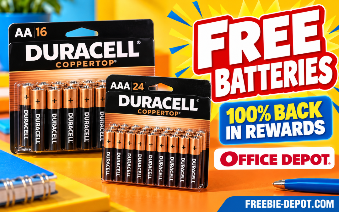 Get Duracell AA or AAA Batteries FREE After Office Depot Bonus Rewards